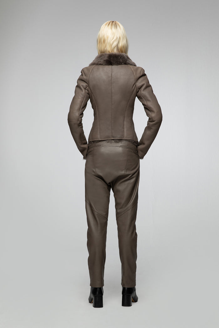 Vespucci By Vsp Raquel - Veste En Peau Lainée