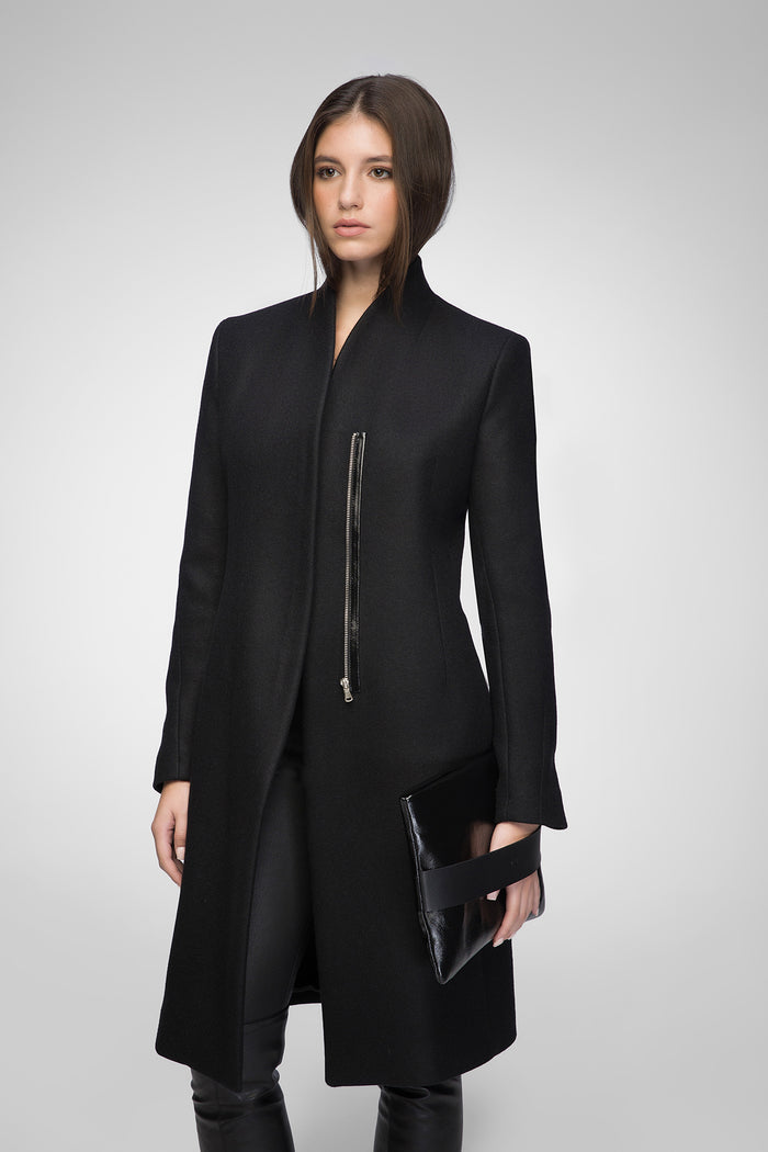 Vespucci By Vsp Rosen - Manteau En Laine Noir