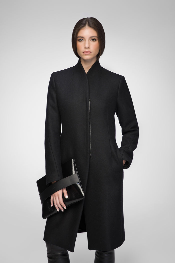 Vespucci By Vsp Rosen - Manteau En Laine Noir