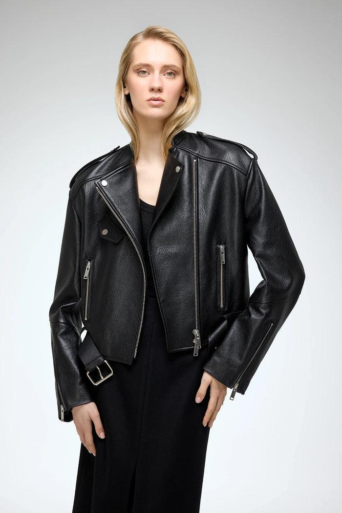 Vespucci By Vsp Ruby - Veste En Cuir Noir