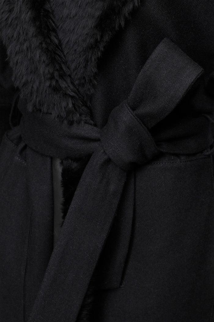 Vespucci By Vsp Sophia - Manteau En Laine Black