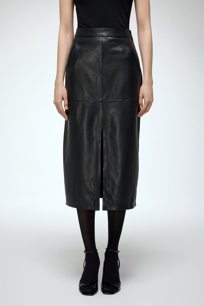 Vespucci By Vsp Ticia - Jupe En Cuir Noir