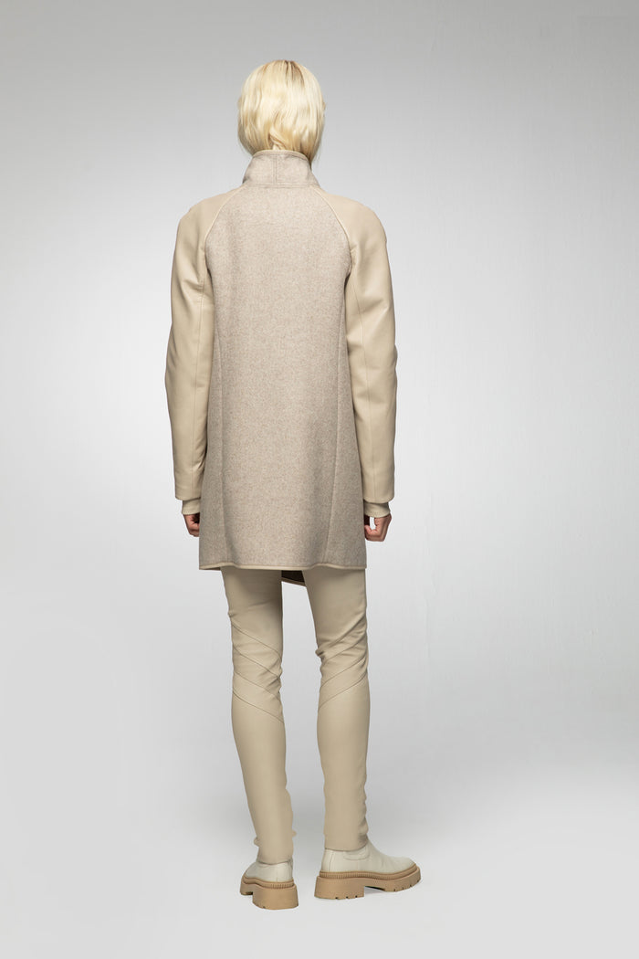 Vespucci By Vsp Vera - Manteau Latte En Laine