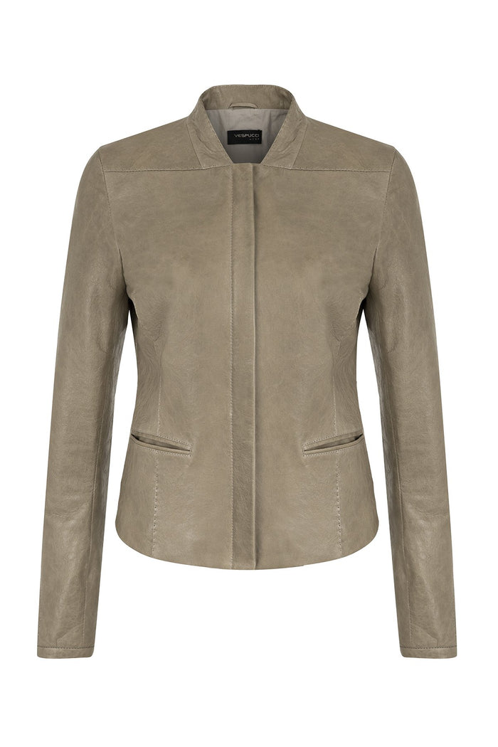 Vespucci By Vsp Veste En Cuir Beige