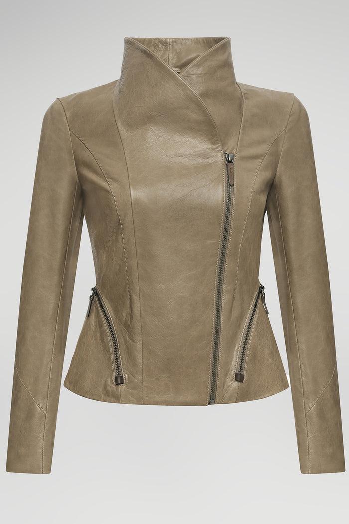 Vespucci By Vsp Veste En Cuir Beige
