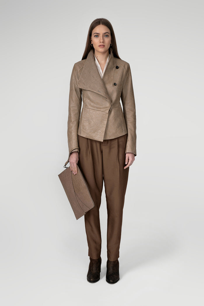 Vespucci By Vsp Veste En Cuir Beige