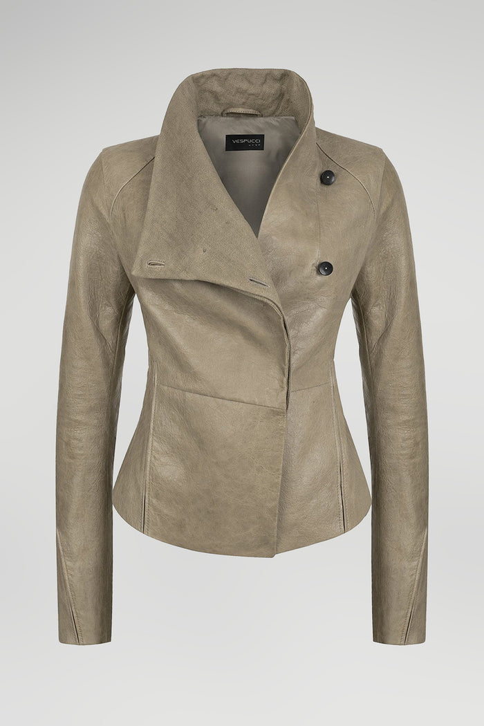 vespucci by vsp Veste en cuir beige