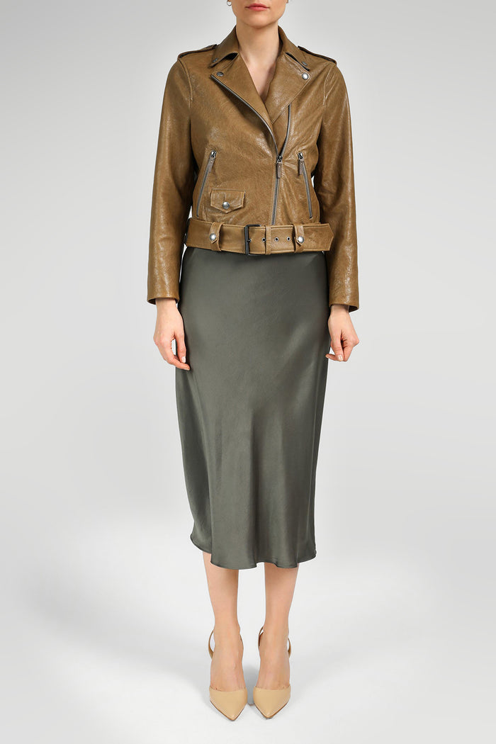 Vespucci By Vsp Veste En Cuir Camel