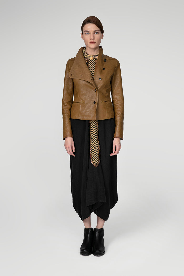 Vespucci By Vsp Veste En Cuir Camel