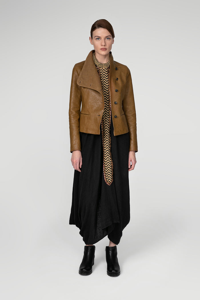 Vespucci By Vsp Veste En Cuir Camel