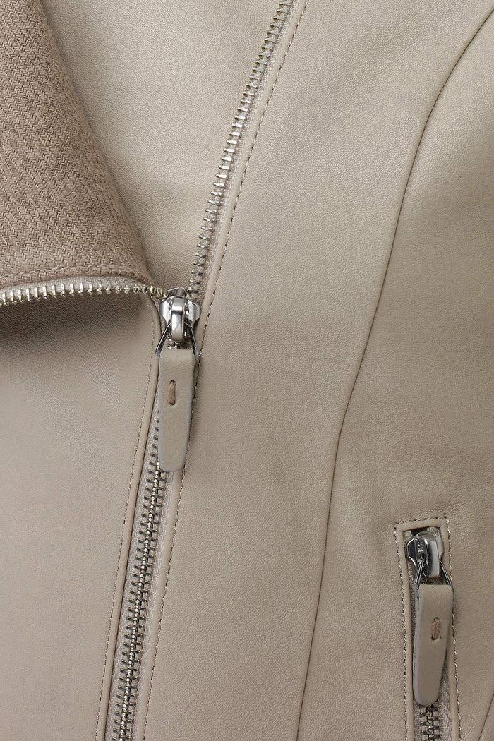 Vespucci By Vsp Veste En Cuir Crème