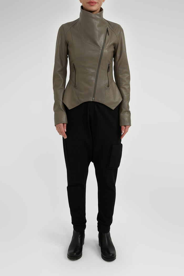 Vespucci By Vsp Veste En Cuir Gris