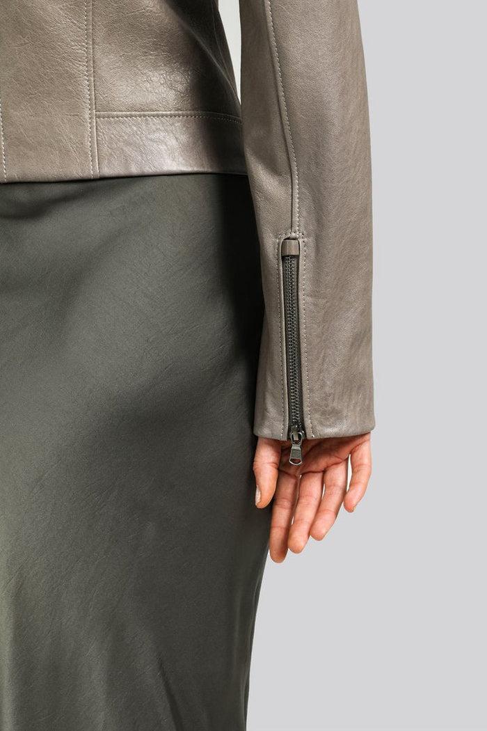 Vespucci By Vsp Veste En Cuir Gris