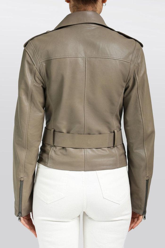 Vespucci By Vsp Veste En Cuir Gris