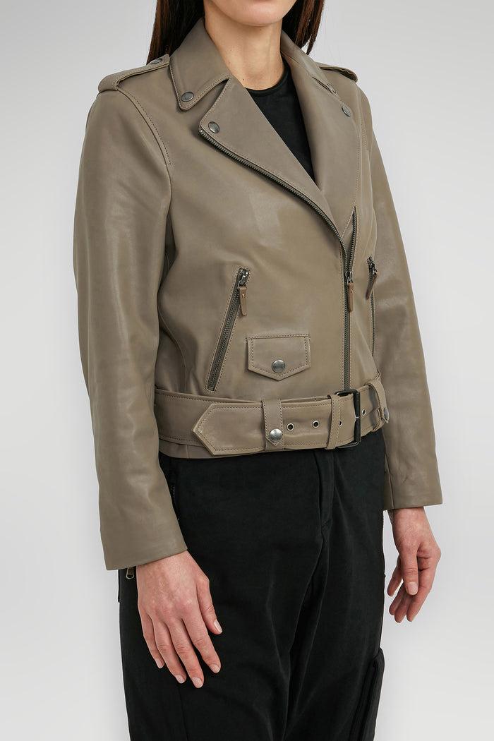 Vespucci By Vsp Veste En Cuir Gris