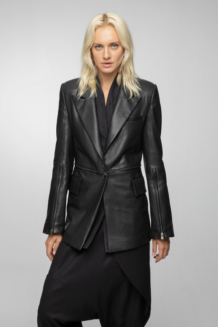 Vespucci By Vsp Veste En Cuir Noir