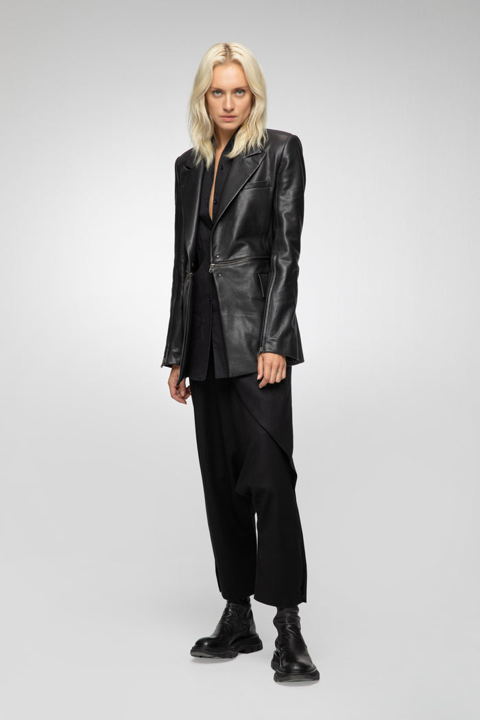 Vespucci By Vsp Veste En Cuir Noir