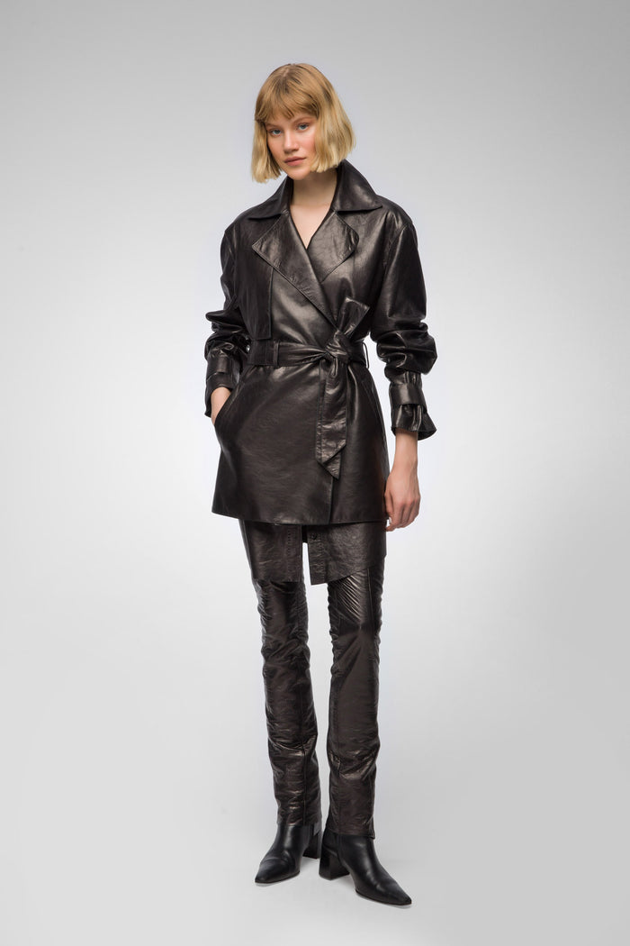 Vespucci By Vsp Veste En Cuir Noir
