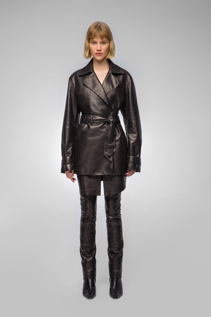Vespucci By Vsp Veste En Cuir Noir