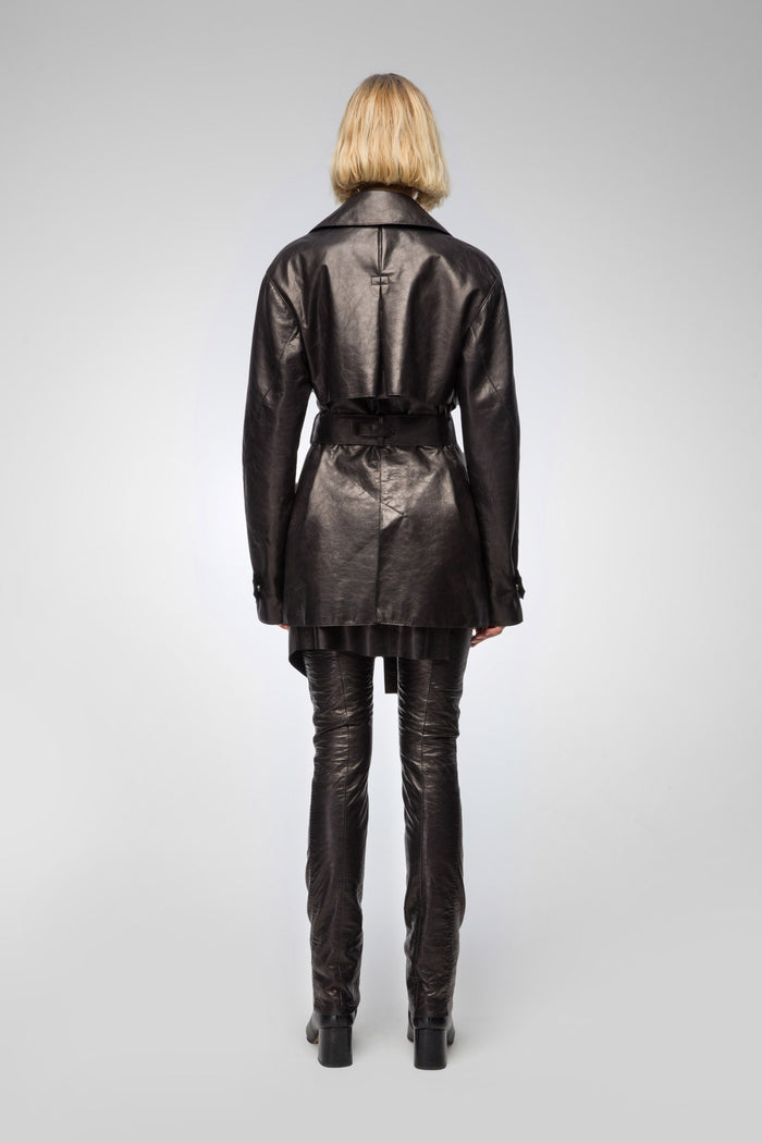 Vespucci By Vsp Veste En Cuir Noir