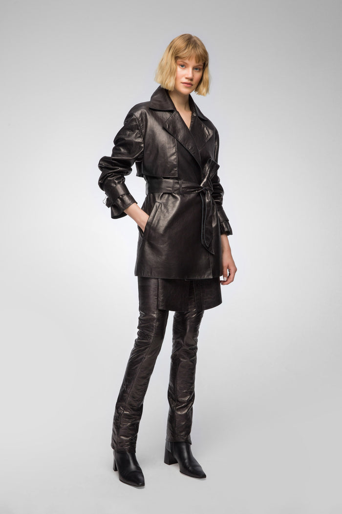 vespucci by vsp Veste en cuir Noir