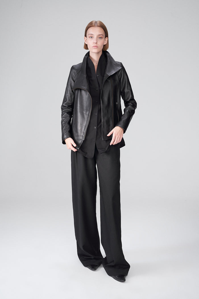 Vespucci By Vsp Veste En Cuir Noir