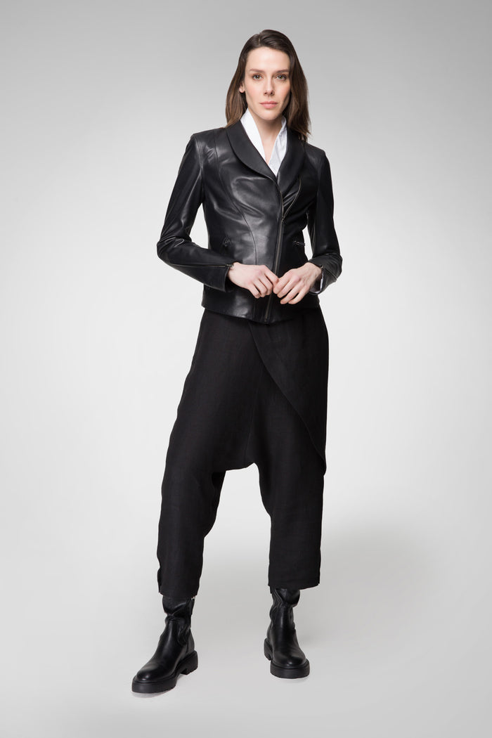 Vespucci By Vsp Veste En Cuir Noir