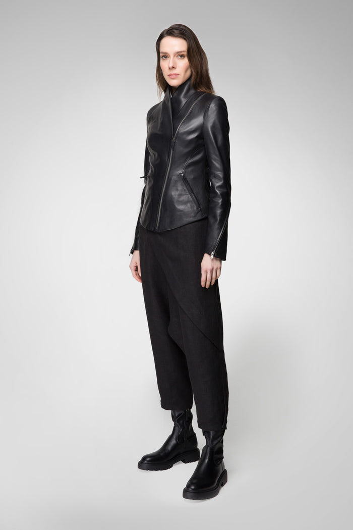 Vespucci By Vsp Veste En Cuir Noir