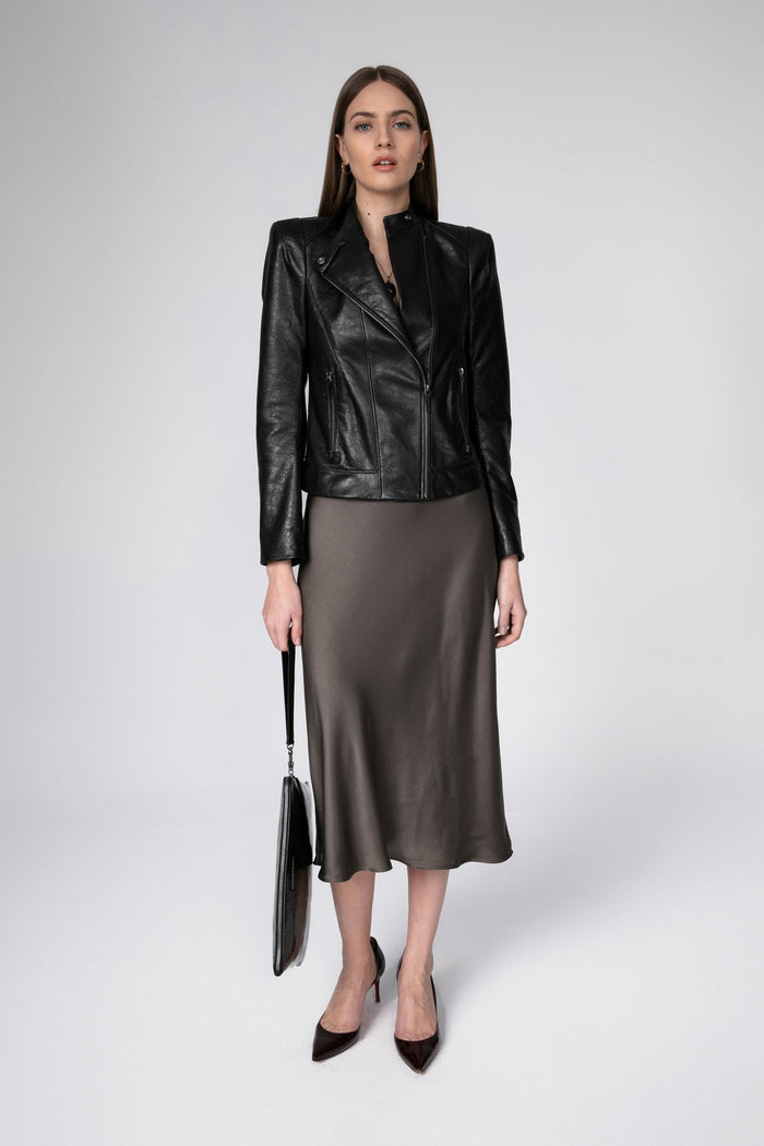 Vespucci By Vsp Veste En Cuir Noir