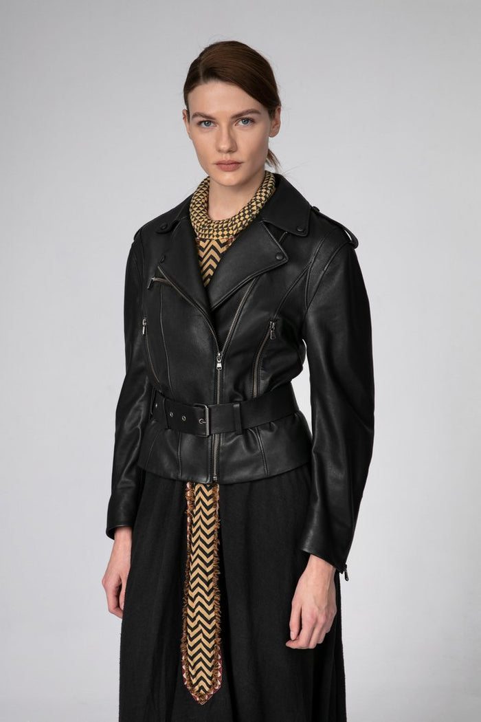 Vespucci By Vsp Veste En Cuir Noir