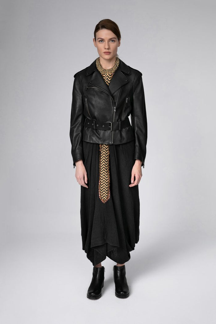 Vespucci By Vsp Veste En Cuir Noir