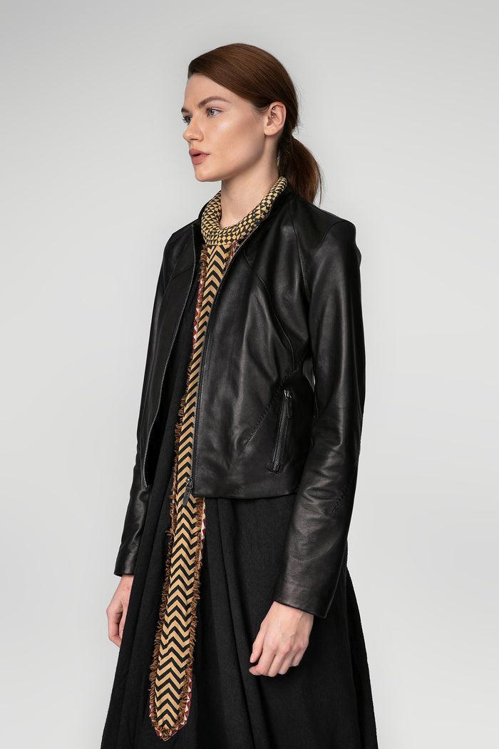 Vespucci By Vsp Veste En Cuir Noir