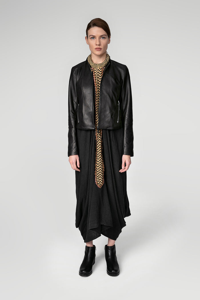 Vespucci By Vsp Veste En Cuir Noir