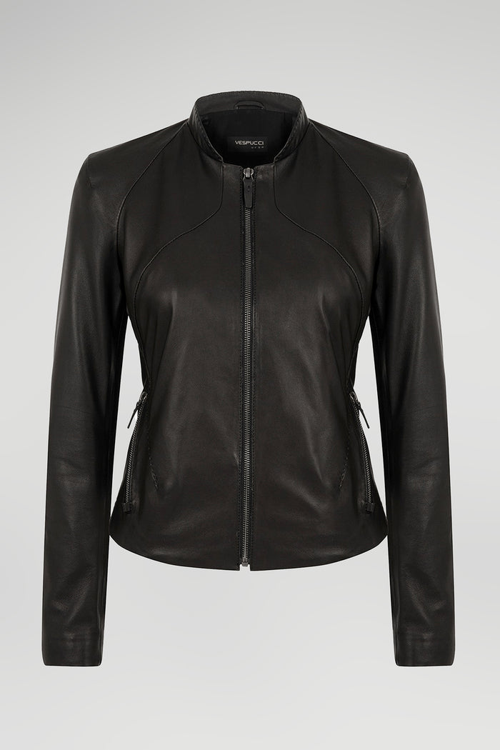 vespucci by vsp Veste en cuir Noir