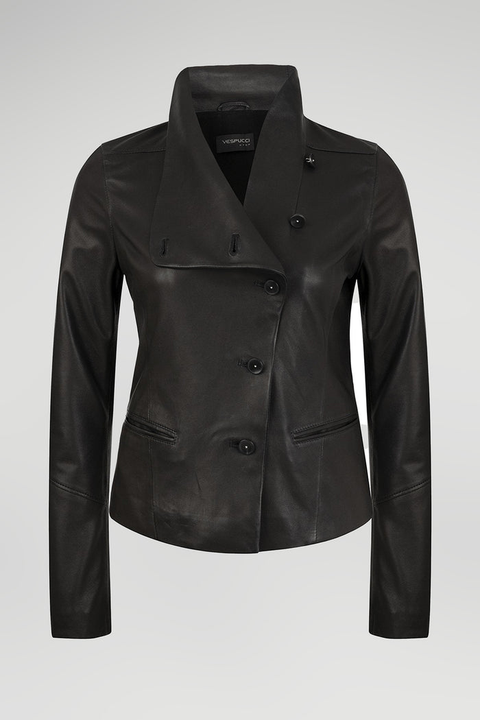 vespucci by vsp Veste en cuir noir