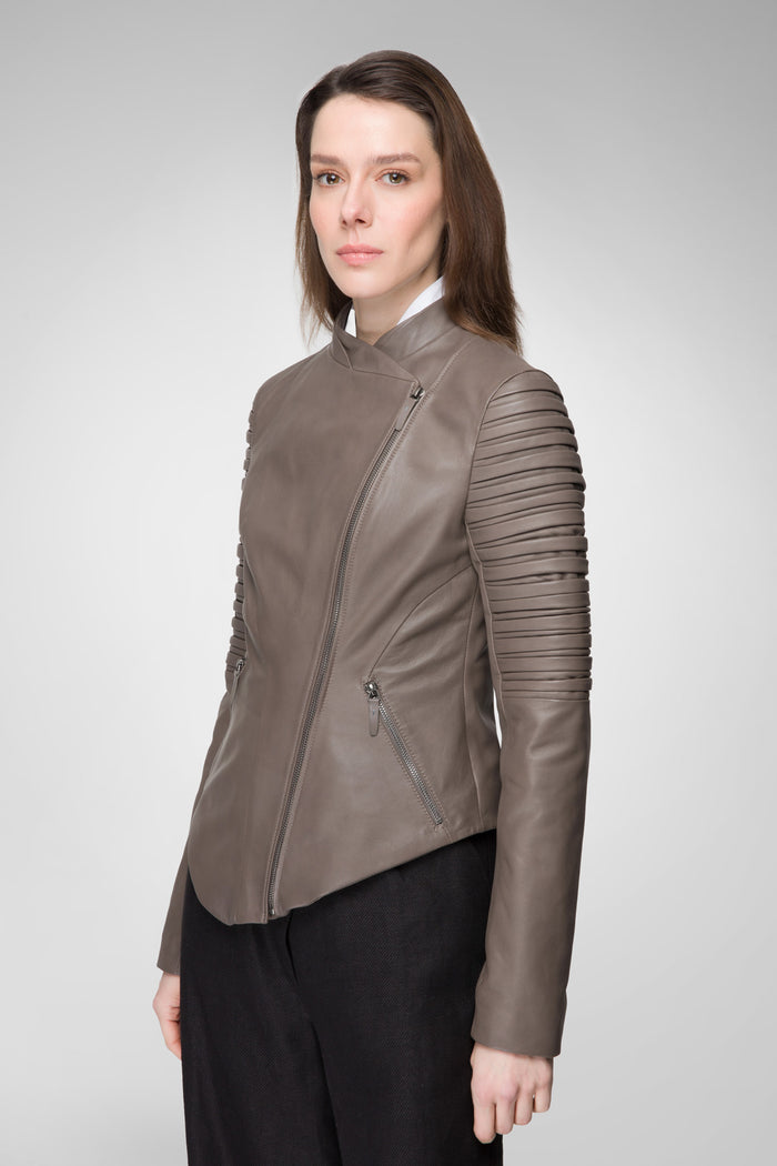Vespucci By Vsp Veste En Cuir Nude