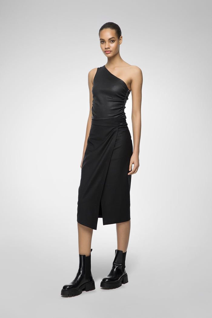 vespucci by vsp Yona - Jupe en laine Noire