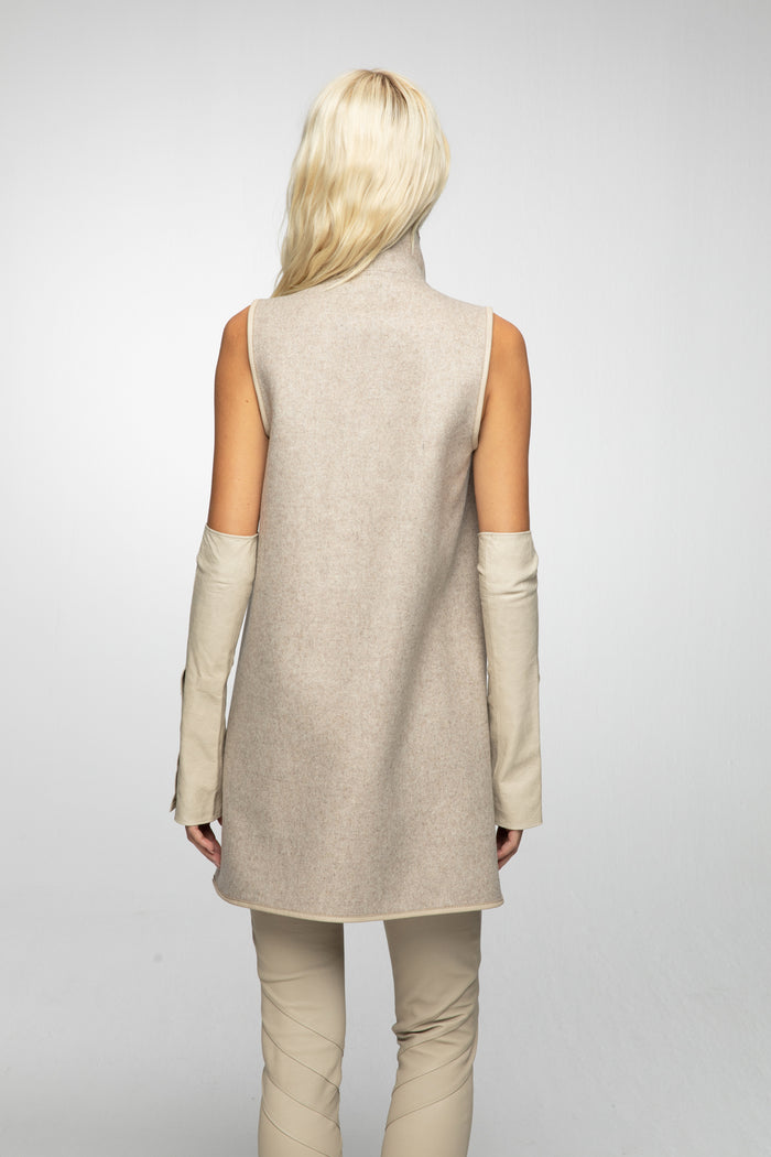 Vespucci By Vsp Zoe - Gilet En Laine Latte