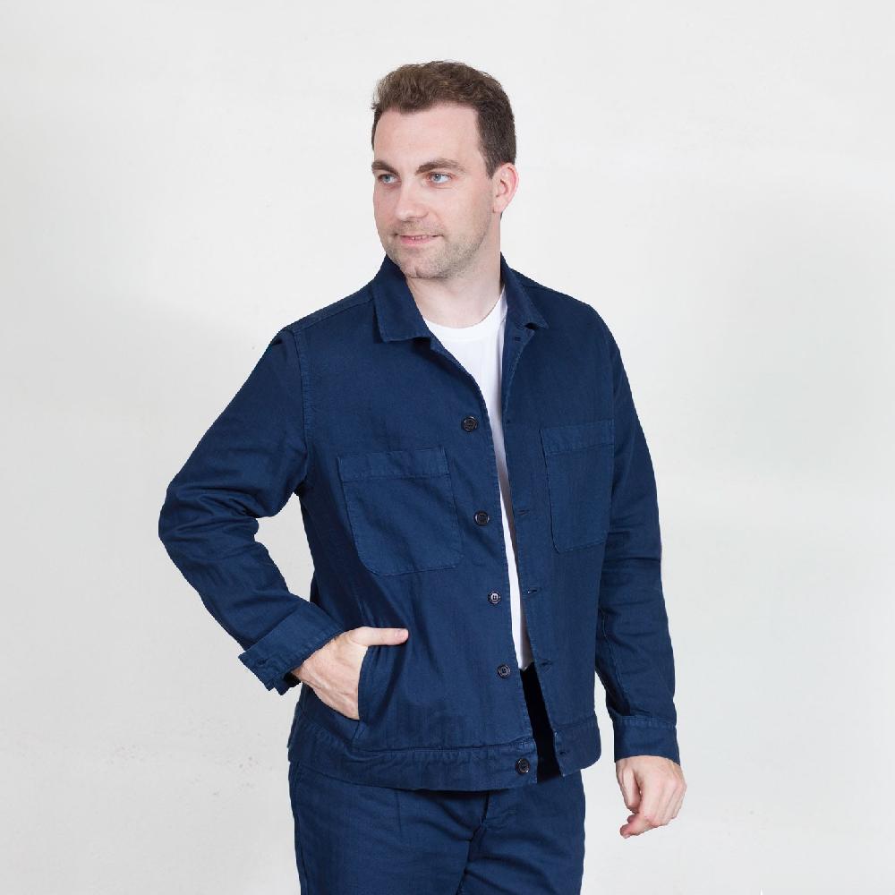 Vétra Bomber Jacket In 100% Cotton Herringbone Canvas 2R/27