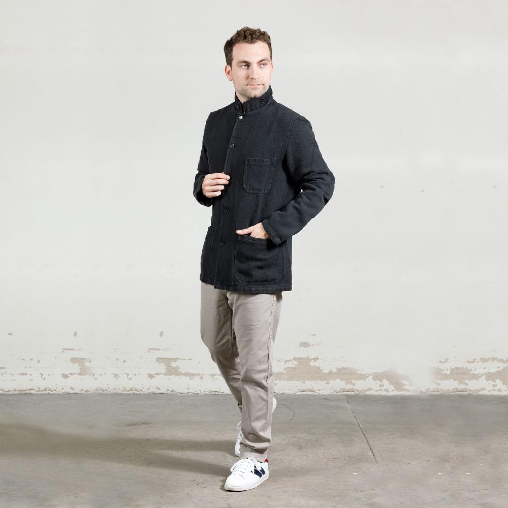 vétra Officer Collar Jacket in herringbone fabric 1A/22