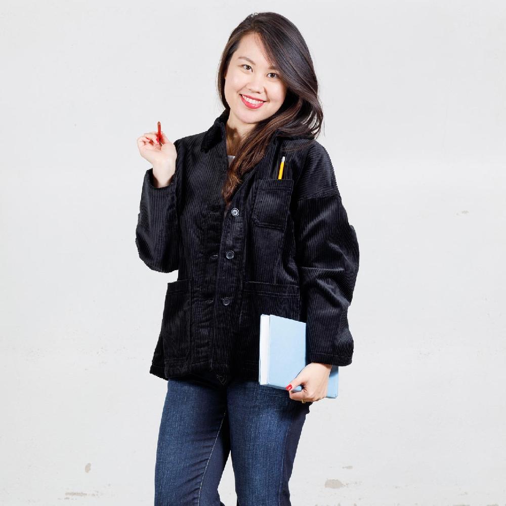 Vétra Veste Femme Drop-shoulders En Velours Côtelé 9L/2006F