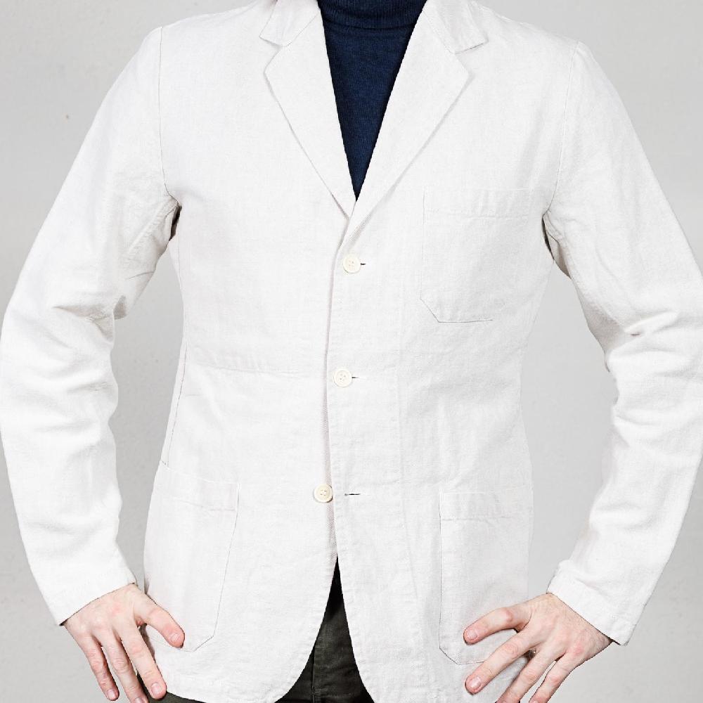 Vétra Veston Workwear Toile "jute" En Coton Et Lin à Fente Dos 5T/24S