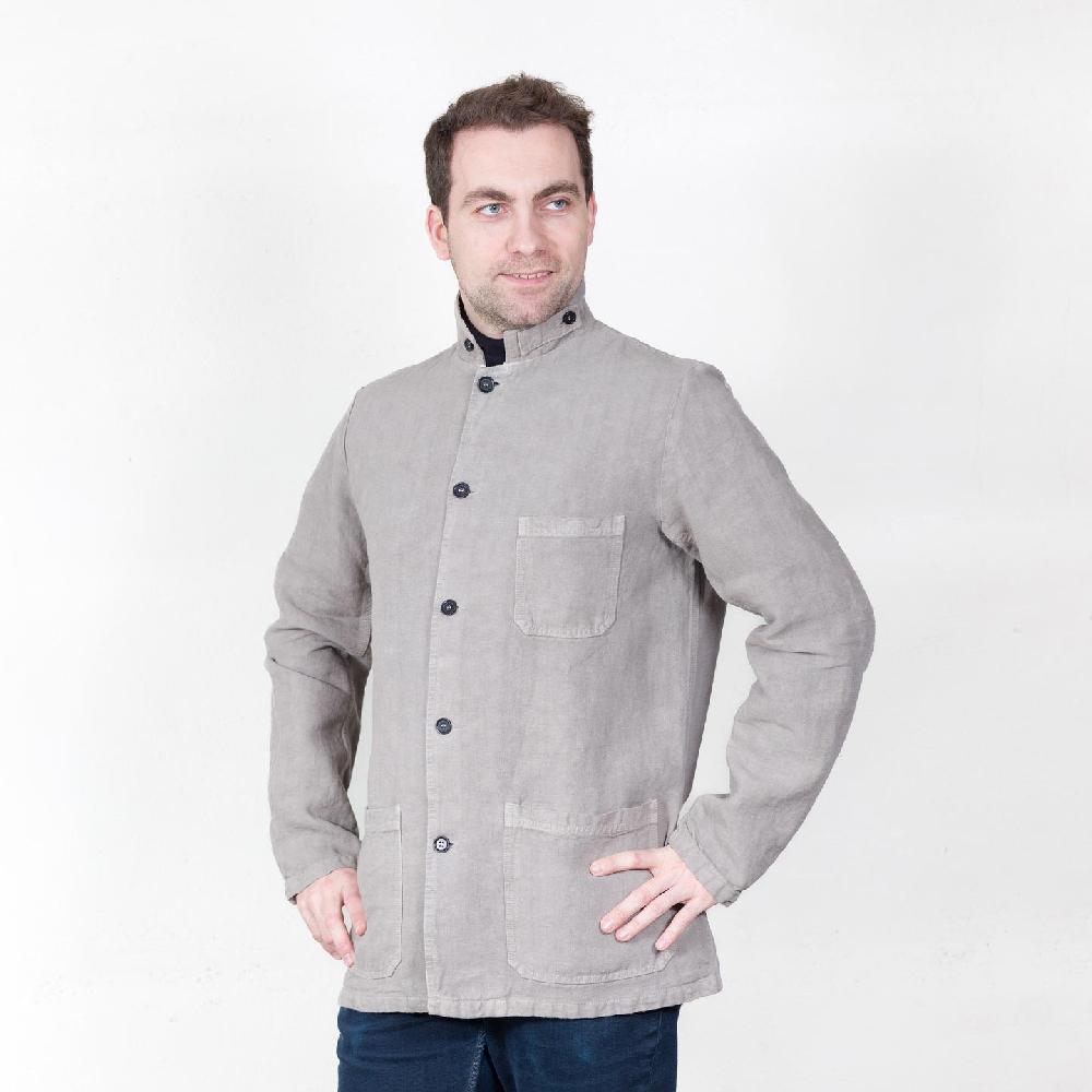 vétra Veste en lin à col officier et patte 2L/22