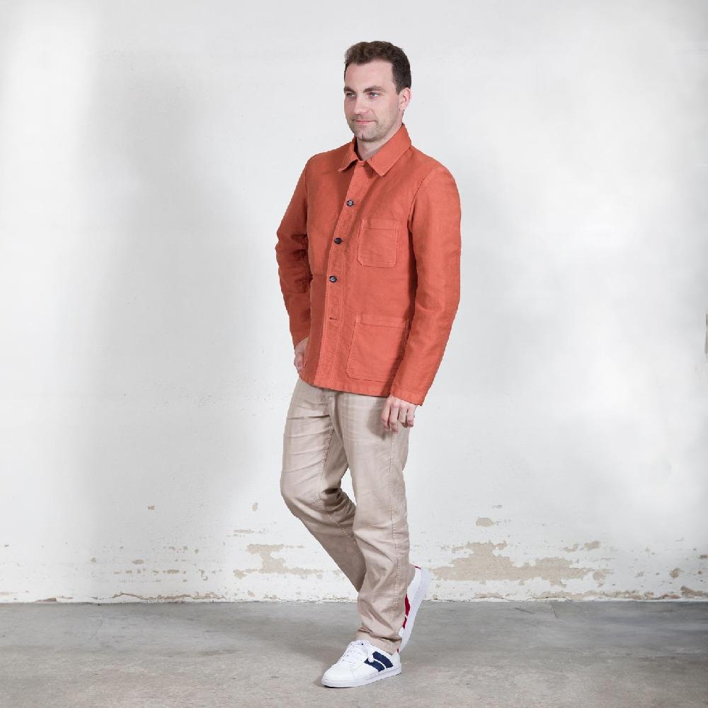 vétra Workwear chore jacket in sateen moleskin 3M/5