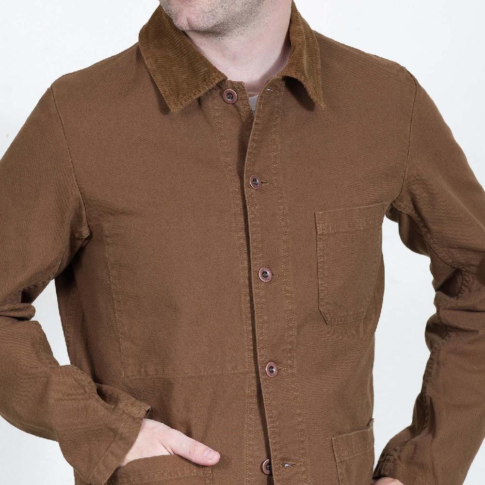 Vétra Workwear Jacket In Organic Twill Fabric With Cord Collar 1G/5V