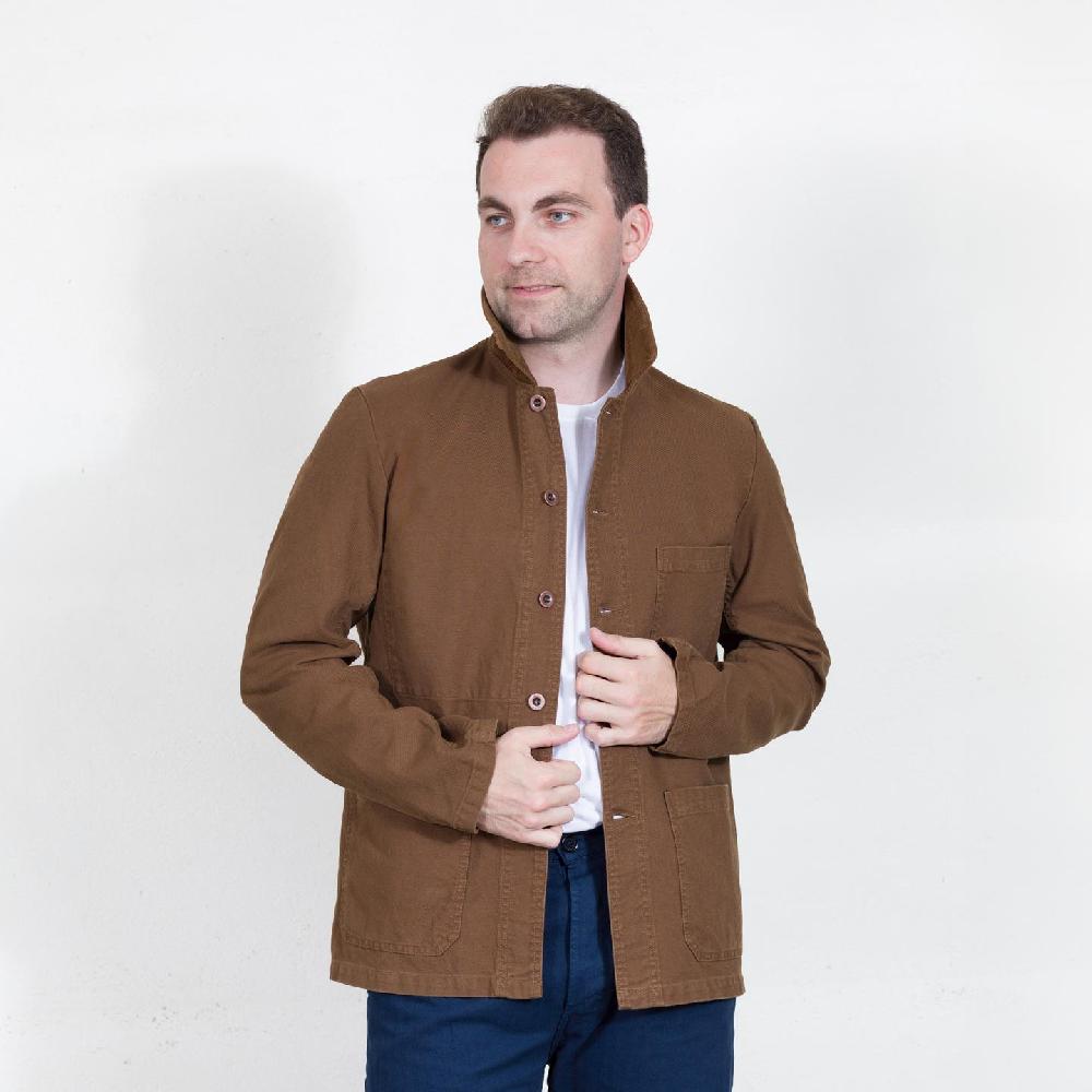 Vétra Workwear Jacket In Organic Twill Fabric With Cord Collar 1G/5V