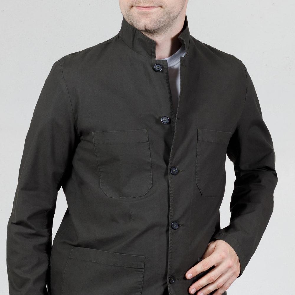 Vétra Workwear Nehru Collar Jacket In Light Twill 4N/35