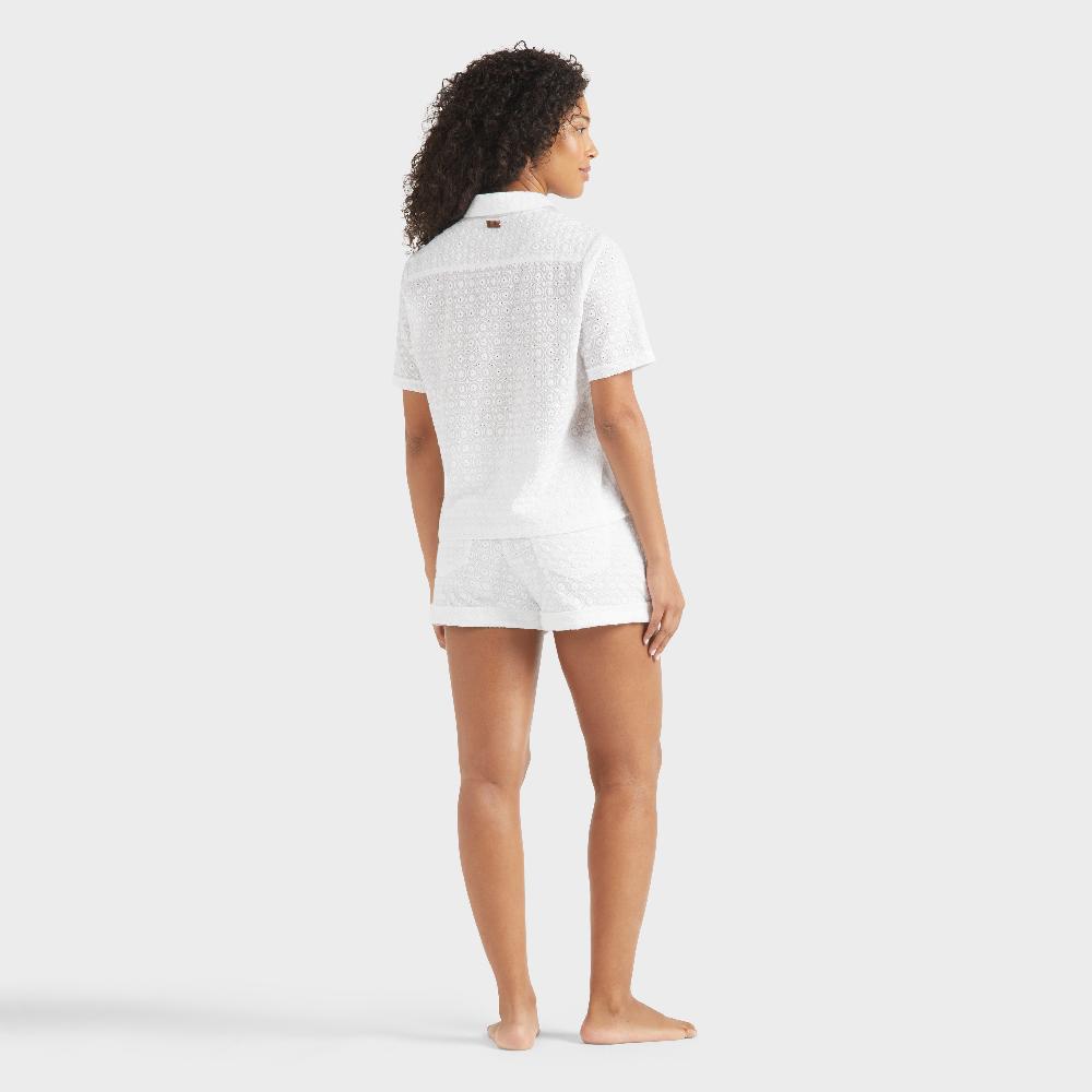 Vilebrequin Bermuda En Coton Femme Broderie Anglaise