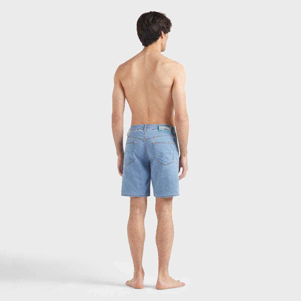 Vilebrequin Bermuda En Jean Homme Starfish And Turtles