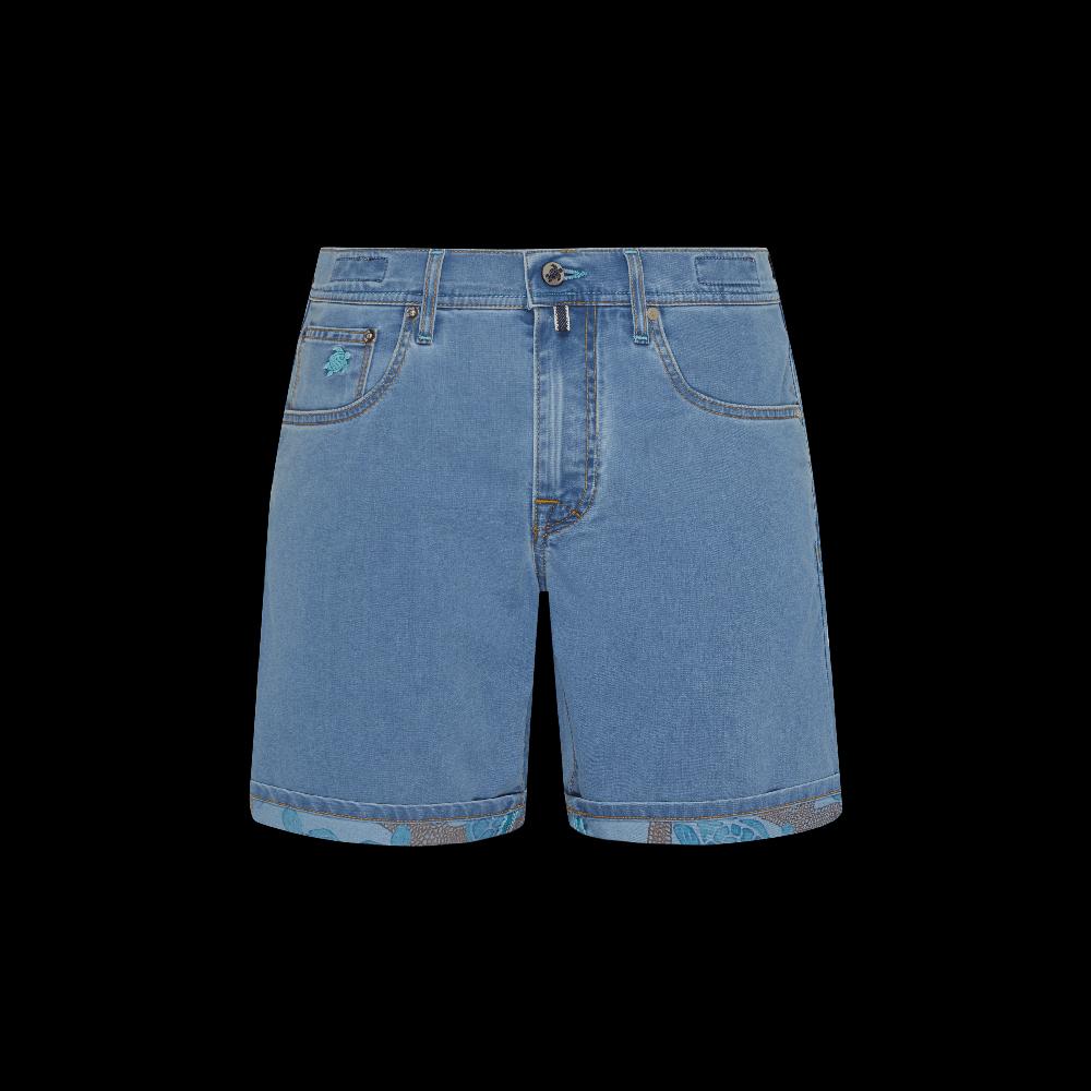 Vilebrequin Bermuda En Jean Homme Starfish And Turtles